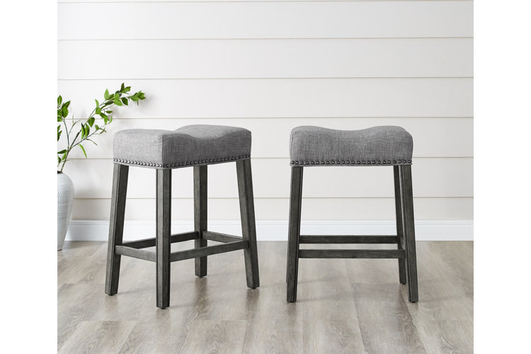 Tufted backless deals bar stools